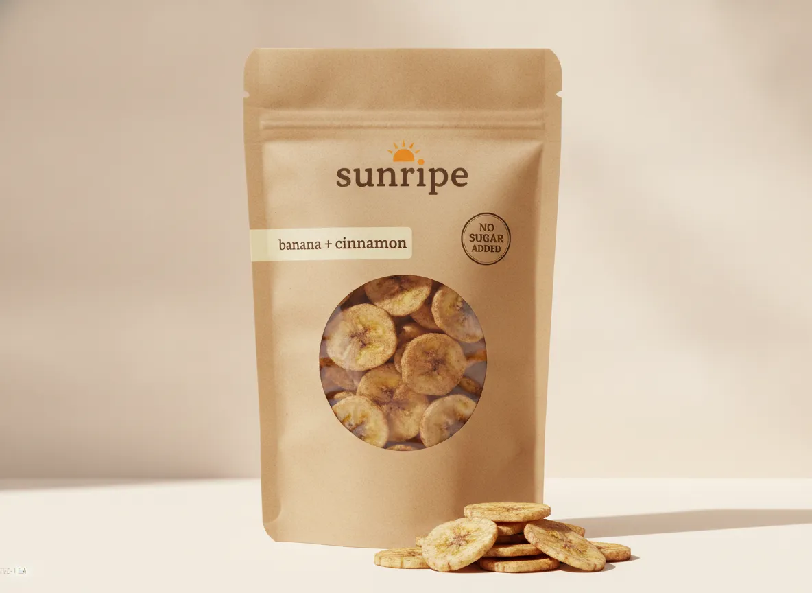 Banana Coins with Cinnamon pouch with banana coins